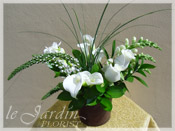 Custom Made Upscale White Flower Arrangements