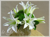 Custom Made Upscale White Flower Arrangements