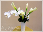 Custom Made Upscale White Flower Arrangements