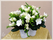 Custom Made Upscale White Flower Arrangements