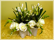 Custom Made Upscale White Flower Arrangements