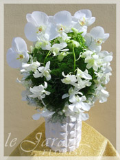 Custom Made Upscale White Flower Arrangements