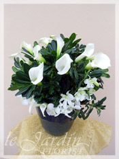 Custom Made Upscale White Flower Arrangements