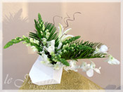 Custom Made Upscale White Flower Arrangements