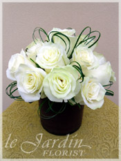 Custom Made Upscale White Flower Arrangements