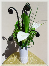 Custom Made Upscale White Flower Arrangements