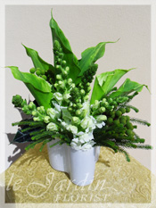Custom Made Upscale White Flower Arrangements