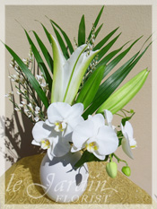 Custom Made Upscale White Flower Arrangements