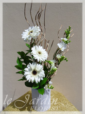 Custom Made Upscale White Flower Arrangements