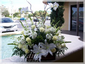 Custom Made Upscale White Flower Arrangements