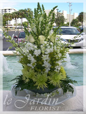 Custom Made Upscale White Flower Arrangements